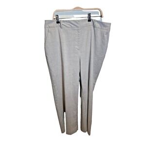 Jaclyn Smith Tan Stretch Rayon  Blend Pull-On Straight Fit Professional Pants 18